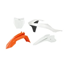 RACETECH (RTECH) 2024/12  PLASTIC KIT 4 PCS ОРИГІНАЛ COLOUR 2017 K ПОМАРАНЧЕВИЙ КОЛІР - WHITE - BLACK KTM SX 50 2016=>2023