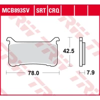 ГАЛЬМІВНІ КОЛОДКИ ДИСКОВІ TRW LUCAS MCB893SV
