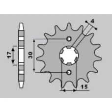 ПЕРЕДНЯ ЗІРКА JR CHT 274 15 (27415JT) HONDA MTX 80 R2