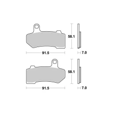 SBS BRAKEPADS SINTERED ЗАДНЬОЇ