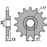 ПЕРЕДНЯ ЗІРКА PBR CHT 2123 13 18NC TM125MX'05-'11 / TM125SMM BLACK DREAM'08-'09(LANC.520)