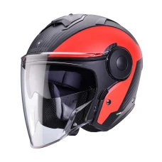 CABERG ШОЛОМ ВІДКРИТИЙ JET Z БЛЕНДА МОДЕЛЬ SOHO MILANO КОЛІР ЧЕРВОНИЙ/ЧОРНИЙ МАТОВА РОЗМІР L
