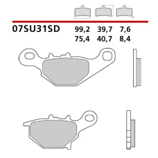 BREMBO 2026/03 КОЛОДКИ ДИСКОВІ ТОРМОЗНІ KH401 ВИКЛЮЧЕНИЙ ROAD SINTER SD (SPIEK METALICZNY) ПЕРІД/ЗАД (ECE R90)