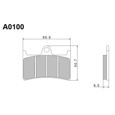 NISSIN 2024/10 КОЛОДКИ ДИСКОВІ ТОРМОЗНІ KH252 / KH380 ПРЕМІУМ-КЛАС SEMI-METALLIC (SPIEK METALICZNY) (ECE R90) (MADE IN JAPAN)