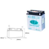LANDPORT АКУМУЛЯТОР YB12A-A 12V 12AH 135X81X161 (GB12AA) OBSLUGOWY - БЕЗ ELEKTROLITU (5)