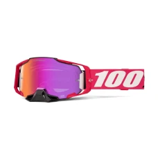 100 % ОКУЛЯРИ МОДЕЛЬ ARMEGA HIPER KLOUG - MIRROR DARK RED LENS - КОЛІР ROZOWY/BIALY/CZARNY СКЛО ЧЕРВОНА ЗЕРКАЛО