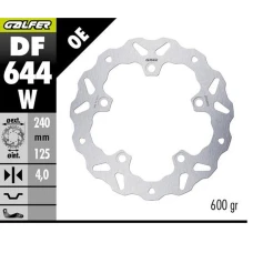 GALFER ДИСК ТОРМОЗНИЙ ЗАД KOVE 800X PRO '23-'25 (WAVE FIXED) (240X125X5MM)