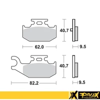 PROX ЗАДНЬОЇ ТОРМОЗНИЙ ПІДКЛАДКА YXR660 RHINO '04-06 (ЛІВА) + YFM700R RAP