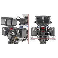 KAPPA 2025/05 СТЕЛАЖ KUFROW БОКОВИХ MONOKEY CAM SIDE HONDA CRF 1100 L AFRICA TWIN / ADVENTURE SPORT '20-'24 - ПІД KUFRY KVG K'VOYAGER АЛЮМІНІЙ - ПРАВАЯ KVGS33 WCIETY