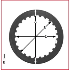 TRW LUCAS PRZEKLADKI ДИСК SPRZEGLOWYCH HONDA CR 125 85-99, XR 400 96-03, CMX 450 86-87, VT 600 88-90 (АКЦІЯ)