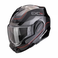 SCORPION ШОЛОМ SZCZEKOWY (SZCZEKA DO ЗАДУ) EXO-TECH PRO COMMUTA BK-S-RD КОЛІР CZARNY/SREBRNY/CZERWONY РОЗМІР  XL