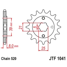 JT ЗІРОЧКА ПЕРІД 2238 14 KYMCO 150 MXER / MXU '02-'15 (223814JT) (LANC. 520)