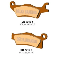 DELTA BRAKING КОЛОДКИ ДИСКОВІ ТОРМОЗНІ KH618 CAN-AM OUTLANDER 800/1000 '12, RENEGADE 1000 '12 ЛІВИЙ ПЕРІД - ZASTEPUJA DB2216MX-D І DB2216QD-D