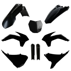 КОМПЛЕКТ ПЛАСТИКА POLISPORT (ПОВНИЙ KIT) KTM SX/SX-F/XC-F '13-'14 В КОМПЛЕКТІ ПЕРЕДНЯ ПАНЕЛЬ (8659100003) І КРИШКИ АМОРТИЗАТОРІВ(8398500003) КОЛІР ЧОРНИЙ