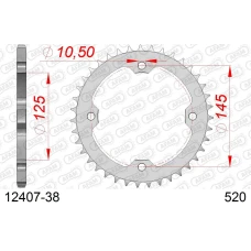 AFAM 2026/04 ШЕСТЕРНЯ ЗАД 4588 38 YAMAHA YFZ 450R '09-'19, YFM 250/350/450/700 RAPTOR (JTR1857.38) (LANC. 520)