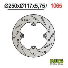 NG ДИСК ТОРМОЗНИЙ ЗАД SUZUKI AN 650 BURGMAN '02-'03 (250X117X5,7) (4X10,5MM)