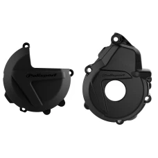 POLISPORT КОМПЛЕКТ ЗАХИСТ КРИШКИ (DEKLA) ГЕНЕРАТОР І ЗАХИСТ КРИШКИ КОМПЛЕКТА СЦЕПЛЕННЯ I КРИШКИ НАСОСО ВОДИ KTM EXC-F/XC-F 250/350 '17-'22; HUSQVARNA FC 250/350 '19-'22 КОЛІР ЧОРНИЙ (846400001+8460400001+8485200001)
