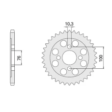 CHT ЗІРОЧКА ЗАД 803 47 SUZUKI RG 125 92-96 (2012-47) (LANC. 428)
