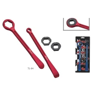 ACCEL КОМПЛЕКТ ЛОЖОК ДЛЯ ШИН(23+24CM) ALU7075 KUTE З КЛЮЧАМИ 10,12,22,27,32 MM КОЛІР ЧЕРВОНИЙ