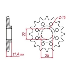 GROSSKOPF ЗІРОЧКА ПЕРІД 1252 16 KTM LC4 400/600/620/640/690 (JTF1902.16)* (LANC. 520)