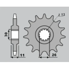 ПЕРЕДНЯ ЗІРКА CHT 579 17 YAMAHA FZ1 06-13, R1 04-14, FJ1100 1200