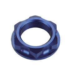 ACCEL ГАЙКА ВЕРХНЯ ПОЛКИ YAMAHA , SUZUKI, HONDA (M24X32) КОЛІР СИНІЙ