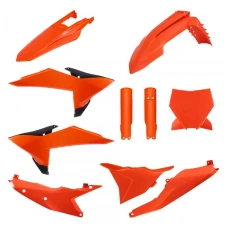 POLISPORT КОМПЛЕКТ ПЛАСТІКОВ (ПОВНИЙ KIT) KTM SX/SX-F/XC/XC-F '25-'26 W КОМПЛЕКТІ TABLICA ПЕРІД I КРИШКИ АМОРТИЗАТОРІВ  КОЛІР КОЛІР ПОМАРАНЧ OEM