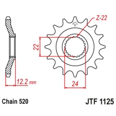 JT ЗІРОЧКА ПЕРІД 405 17 APRILIA 600 '85-'87 (40517JT) (LANC. 520)