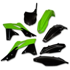 UFO КОМПЛЕКТ ПЛАСТІКОВ KAWASAKI KXF 250 '13 КОЛІР OEM (ZIELONY/CZARNY) (KA219E999)