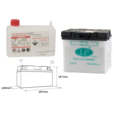 LANDPORT АКУМУЛЯТОР Y60-N30L-A 12V 30AH 187X130X170 (G60N30LA) OBSLUGOWY - ELEKTROLIT OSOBNO (2) UE2019/1148
