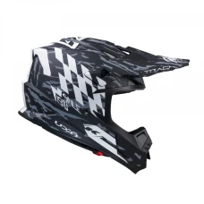 KENNY RACING ШОЛОМ CROSS/ENDURO МОДЕЛЬ TRACK GRAPHIC DIRT MATT КОЛІР ЧОРНИЙ/СІРИЙ РОЗМІР XL ( 61 - 62 CM )
