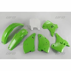 UFO КОМПЛЕКТ ПЛАСТІКОВ KAWASAKI KX 125 '93, КОЛІР OEM (ZIELONY/BIALY) (KA194E999)