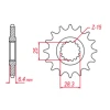 ПЕРЕДНЯ ЗІРКА GROSSKOPF CHT 2168 15 YAMAHA YFZ 450 '09-'19, YFM 700 RAPTOR '06-'19 (+1) (JTF1592.15) - зображення 2