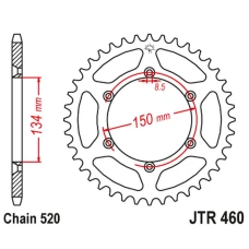 JT ЗІРОЧКА ЗАД 489 47 АЛЮМІНІЙ RACELITE KAWASAKI KX/KXF '84-20 (48947JT) (LANC. 520) КОЛІР ЧОРНИЙ