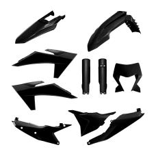 КОМПЛЕКТ ПЛАСТИКА POLISPORT (ПОВНИЙ KIT) KTM EXC/EXC-F/XC-W/XC-WF TBI '24-'25 У КОМПЛЕКТІ ЗАХИСТ ДЛЯ ФАР І КРИШКИ АМОРТИЗАТОРІВ (8352500001) КОЛІР ЧОРНИЙ