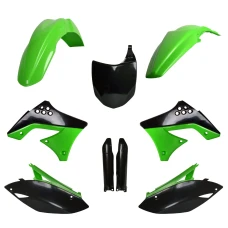 POLISPORT КОМПЛЕКТ ПЛАСТІКОВ (ПОВНИЙ KIT) KAWASAKI KX 250F '09-'12 W КОМПЛЕКТІ TABLICA ПЕРІД (8660800002) I КРИШКИ AMORTYZAROROW (8398000001) КОЛІР ЧОРНИЙ ЗЕЛЕНИЙ OEM