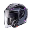 МОТОШОМ ВІДКРИТИЙ CABERG JET FLYON II BOSS КОЛІР ЧОРНИЙ МАТОВИЙ\/СІРИЙ\/ФУКСІЯ (НАСИЧЕНИЙ РОЖЕВИЙ) РОЗМІР XS - зображення 1