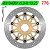 NG ДИСК ТОРМОЗНИЙ ПЕРІД KAWASAKI ZRX 1100/1200, ZX 9R 00-01 (310X61X5)