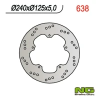 NG ДИСК ТОРМОЗНИЙ ПЕРІД/ЗАД PIAGGIO 125/180/200/250/300/400/500 (240X125X4,5)
