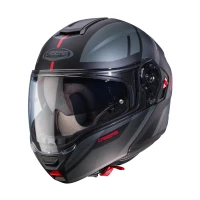 CABERG ШОЛОМ SZCZEKOWY FLIP-UP МОДЕЛЬ LEVO X MANTA КОЛІР ЧОРНИЙ MAT/SZARY/CZERWONY РОЗМІР XL