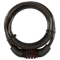 OXFORD ЗАХИСТ ПРОТИКРАДІЖКА (ТРОСИК) COMBI6 COMBINATION LOCK ЗАМОК NA SZYFR 6MM X 1500MM КОЛІР ЧОРНИЙ
