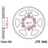 ЗАДНЯ ЗІРКА JR 4324 37 YAMAHA TDR 125 '93-'99 (432437JT) (LANC. 428) - зображення 1