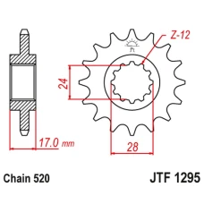 ПЕРЕДНЯ ЗІРКА JR CHT 295M 14 HONDA CBR 600 F2/F3 '91-98' (295M14JT) (LANC. 520) КОНВЕРСІЯ