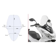 GIVI SPECIFIC КОЗИРКА, БАНЕР 63 X 43,5 CM (H X W) PCX 125-150 (14-17)
