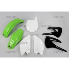 UFO КОМПЛЕКТ ПЛАСТІКОВ KAWASAKI KX 85 '01-'13 КОЛІР OEM '10 (ZIELONY/BIALY/CZARNY) (KA214E999)