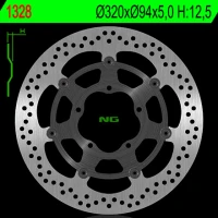 NG ДИСК ТОРМОЗНИЙ ПЕРІД HONDA VFR 1200F / DCT '10-'17 (320X94X5,0) (5X6,5MM) (БЕЗ ABS)