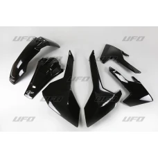 UFO КОМПЛЕКТ ПЛАСТІКОВ HUSQVARNA TE/TX 125/250/300 '17-19, FE 250/350/450/501 '17-19 КОЛІР ЧОРНИЙ  (HU618E001)