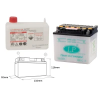 LANDPORT АКУМУЛЯТОР YB7C-A 12V 8AH 130X90X114 YAMAHA TW125 OBSLUGOWY - ELEKTROLIT OSOBNO (4) UE2019/1148