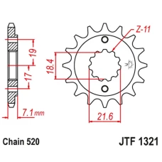 JT ЗІРОЧКА ПЕРІД 2067 12 HONDA CBF 250, XR 250R (206712JT) (MOZNA STOSOWAC JAKO 2506 12 І 2261 12) (LANC. 520)