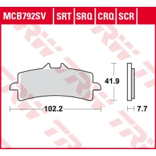 TRW LUCAS КОЛОДКИ ДИСКОВІ ТОРМОЗНІ KH447 SINTER STREET APRILIA RSV4 09-, DUCATI V4 PANIGALE 18-, PANIGALE 1299 15-, KAWASAKI H2 15-, ZX10R / RR 16-, KTM 990 SMR 10-13, 1190 RC8 08-15, 1290 SUPERDUKE 14-, SUZUKI GSXR 600 / 750 11-16, GSXR / GSXS 1000 12-,